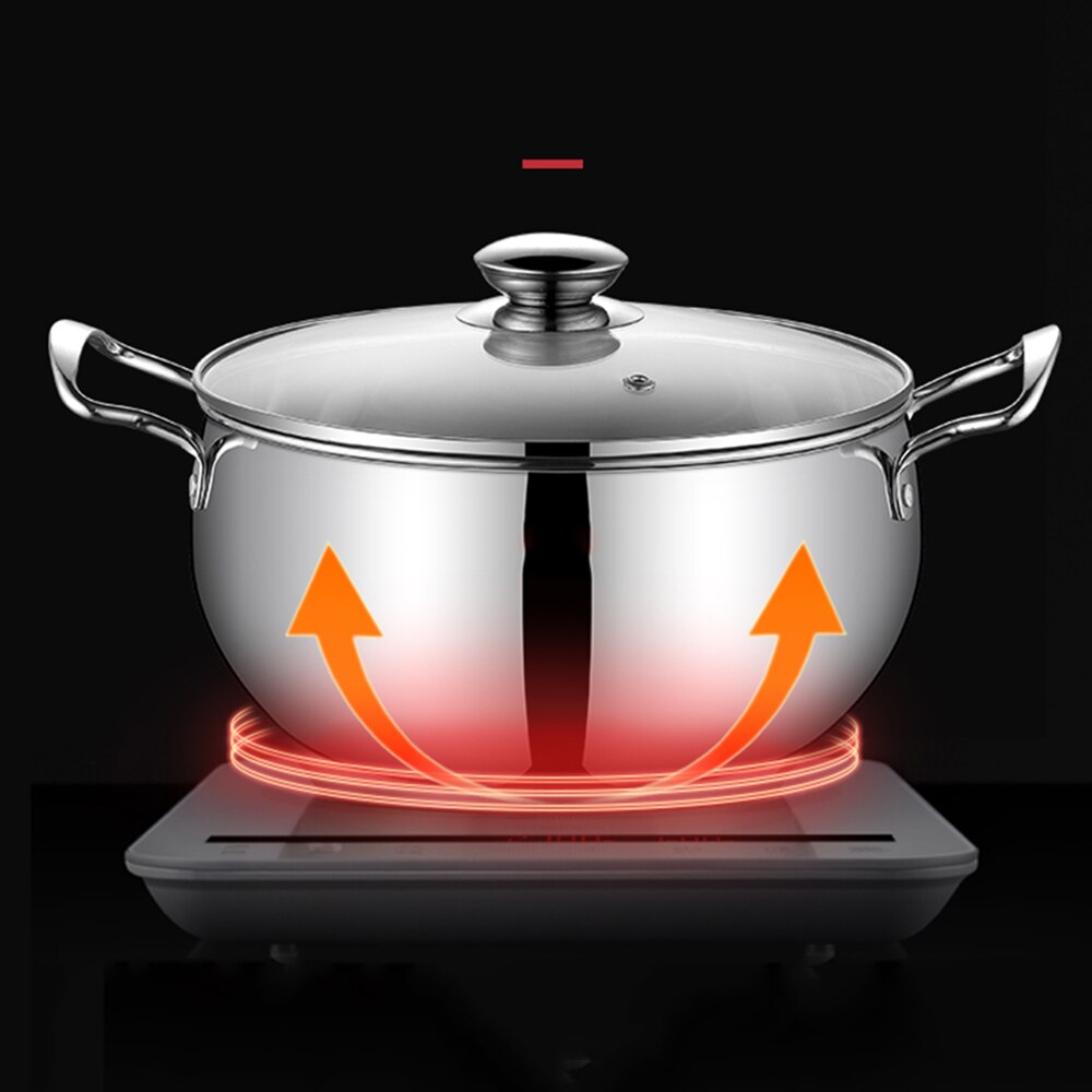 Starke Edelstahl Suppe Topf Rohr Ohr Doppel Griff Suppe Topf Induktion Herde Küche Topf einstellen mit Sieb Suppe Schöpfen