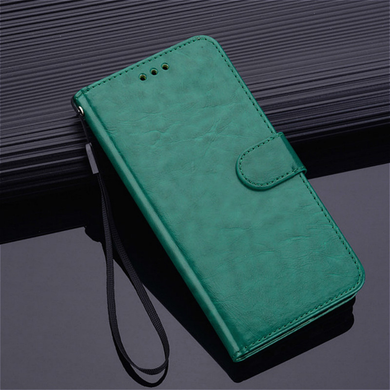 Case For Samsung Galaxy A10 Cases Luxury Business Magnetic Flip Plain Wallet Stand Leather Case For Samsung A10S A 10 Flip Cover: For Samsung A10 / Dark Green