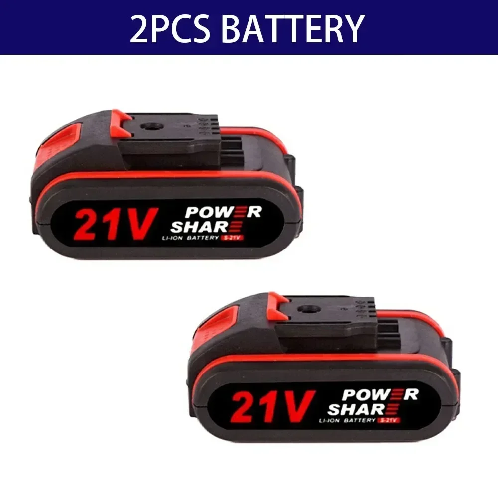 Akumulator litowo-jonowy 21 V 7500 mAh do piły elektrycznej WORX 18 V 20 V, wiertarki elektrycznej i elektronarzędzi ogrodowych: Czerwony