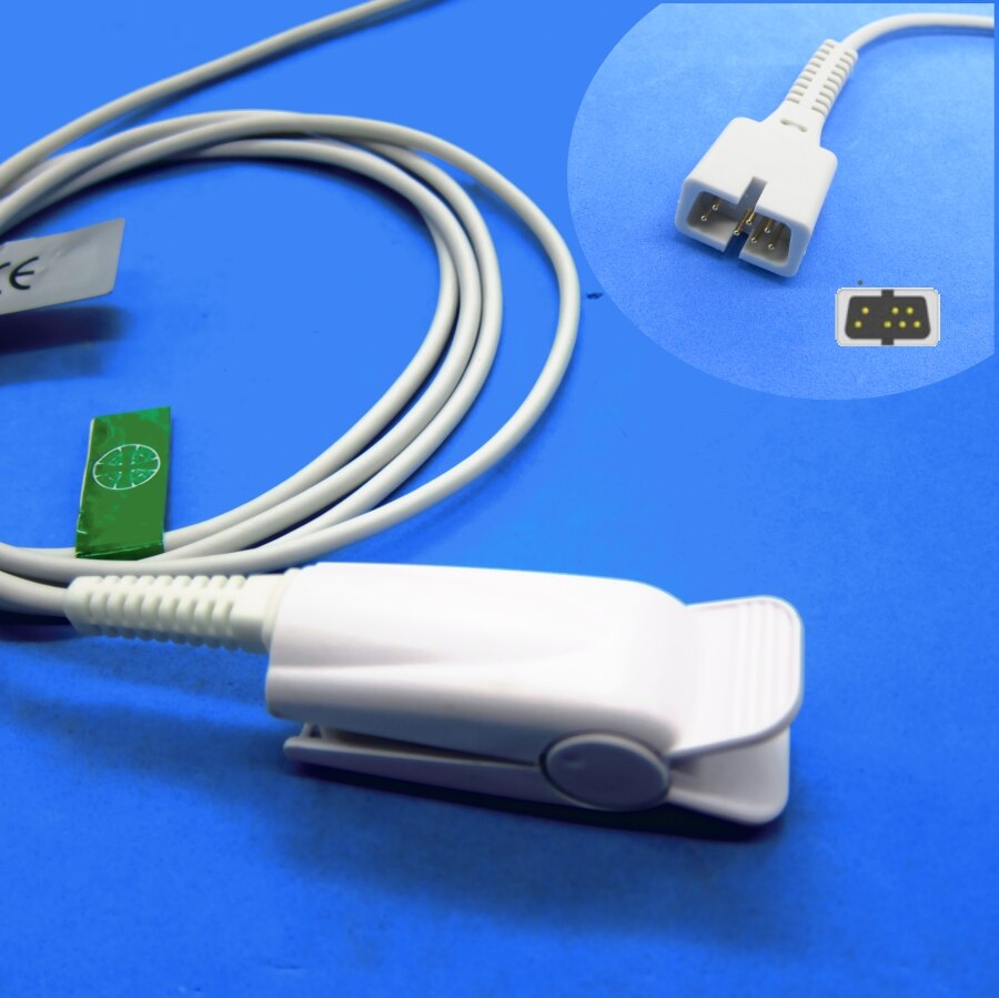 Kort kabel awt voksen finger clip spo 2 sensor for kina biolight blt  m9500,m7000 m69 digital: Voksen nk fingerklipp