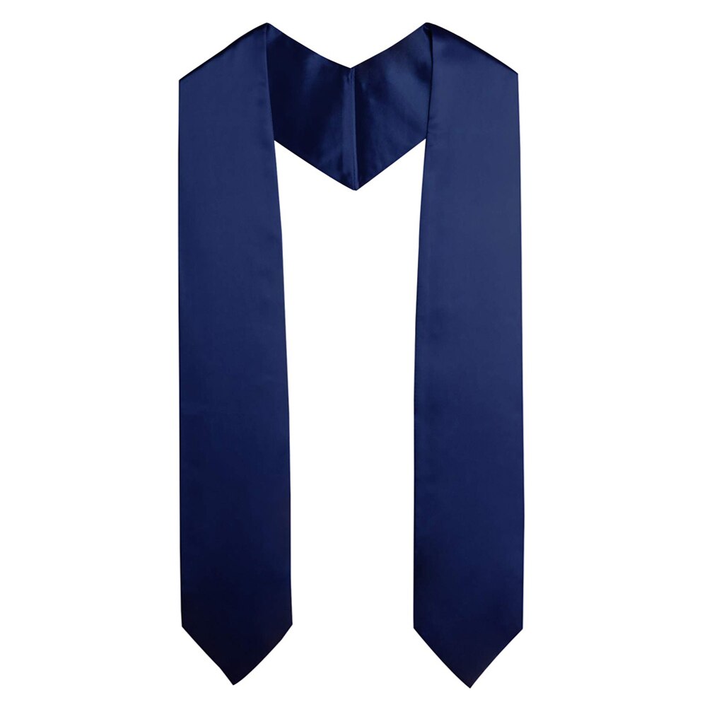 60&#39;&#39; Long Adult Plain Graduation Stole Sash for Academic Commencements Celebration Uniform Graduation Decoration Accessories: Navy