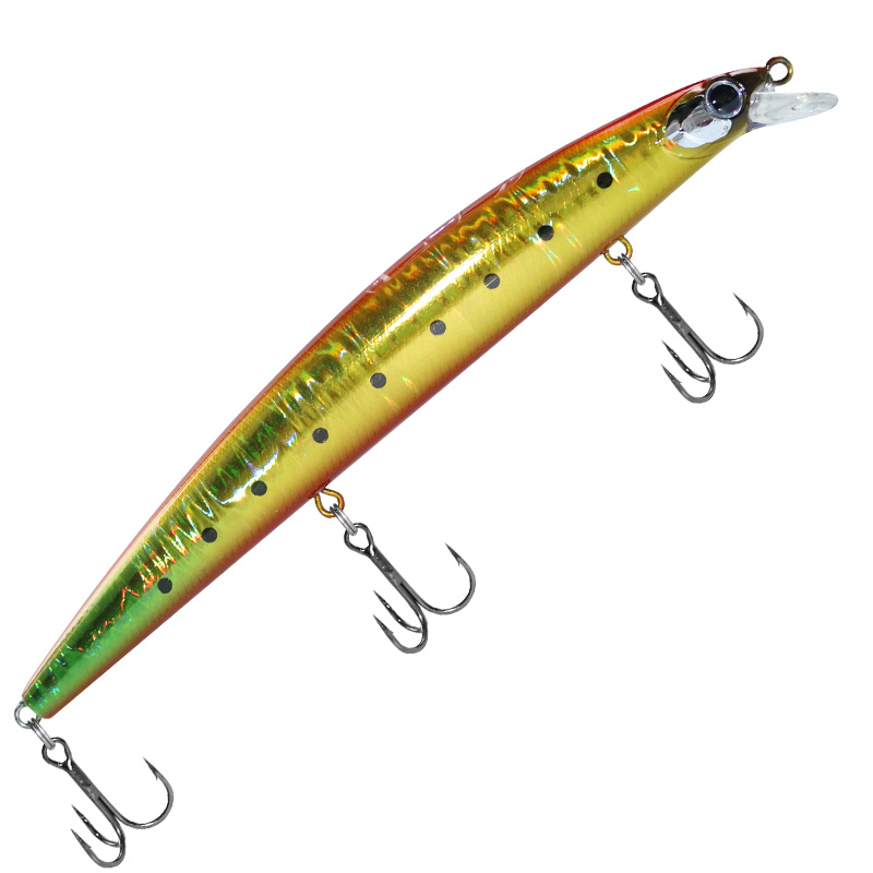 Señuelo de pesca Minnow 120mm 14,5g 140mm 21g agua salada lubina negra Lucio cebos duros de fundición larga: 150 mm / Burlywood