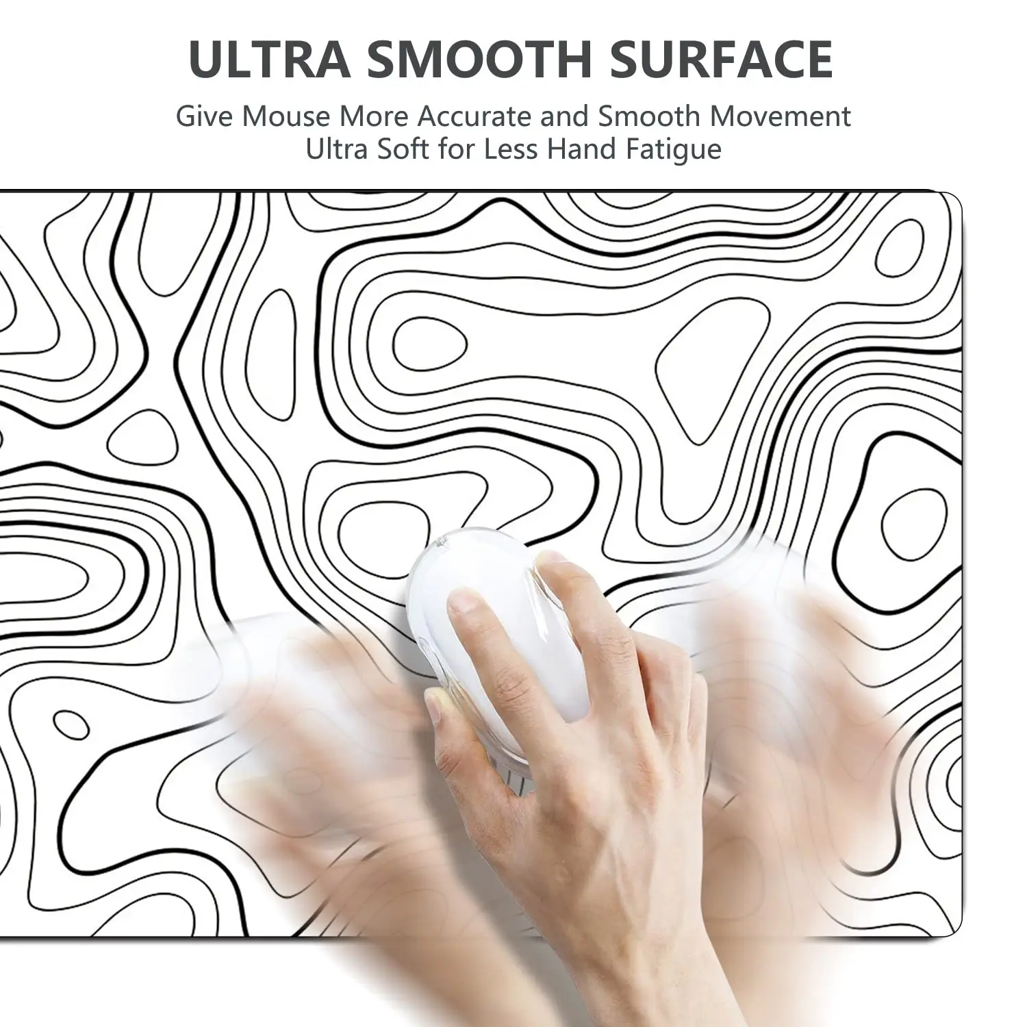 Topographic Contour Gaming Large Mouse Pad for Desk Keyboard and Desk Mat Computer Protector Mat Office Desk Accessories