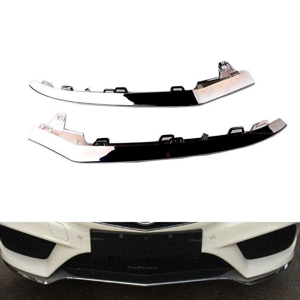 Cloudfireglory Voor Mercedes W212 E350 2 Stuks Links En Rechts Voorbumper Chrome Sierlijst A2128852774 A2128852874