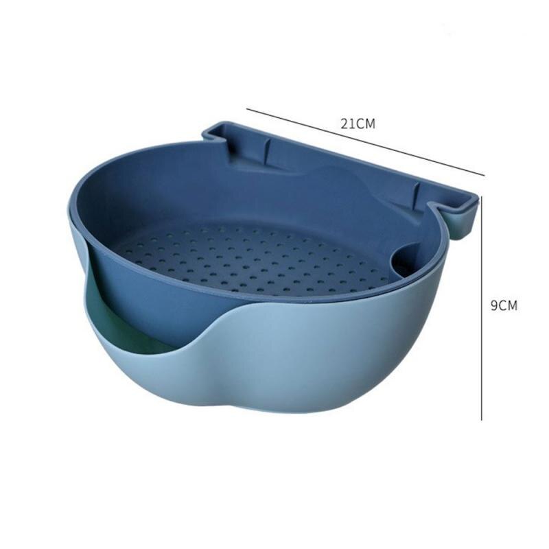 Bol à collation avec support pour téléphone de stockage en plastique artefact paresseux Guazi panier de fruits Double couche Drain cuisine chambre outils