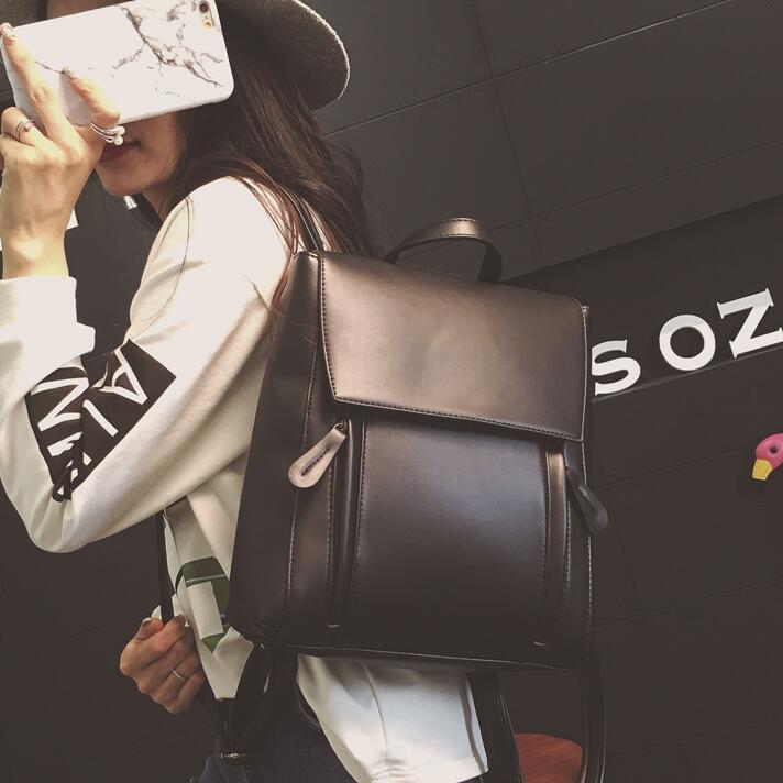 Mochilas Retro de Inglaterra para mujer, , bolso escolar de piel sintética de alta capacidad para viento universitario, bolso de hombro para mujer