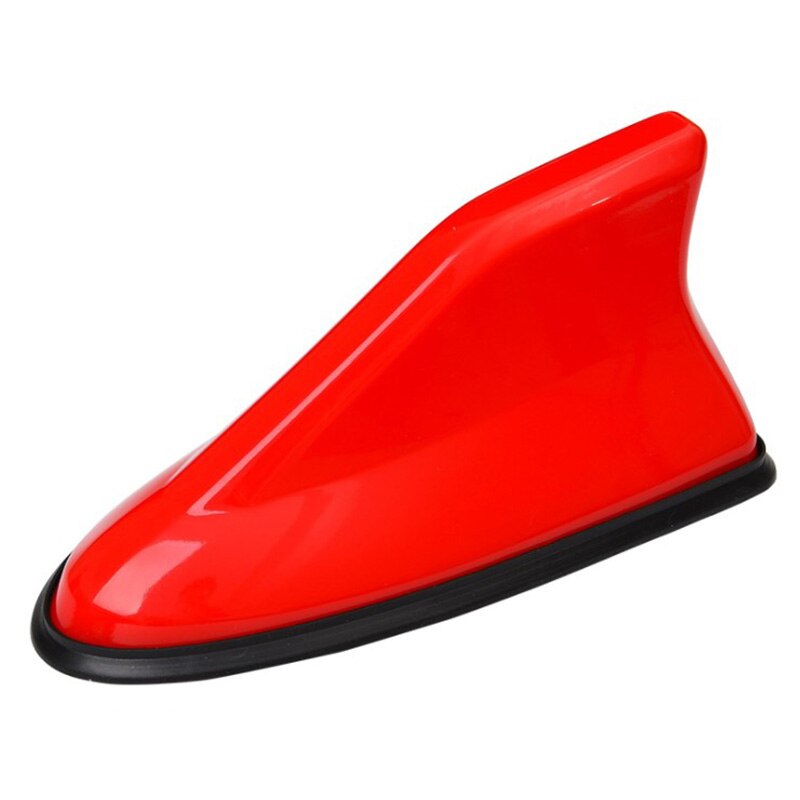 Car shark fin antenna second-generation antenna tail modification special with signal radio antenna decor free punch Auto parts: red