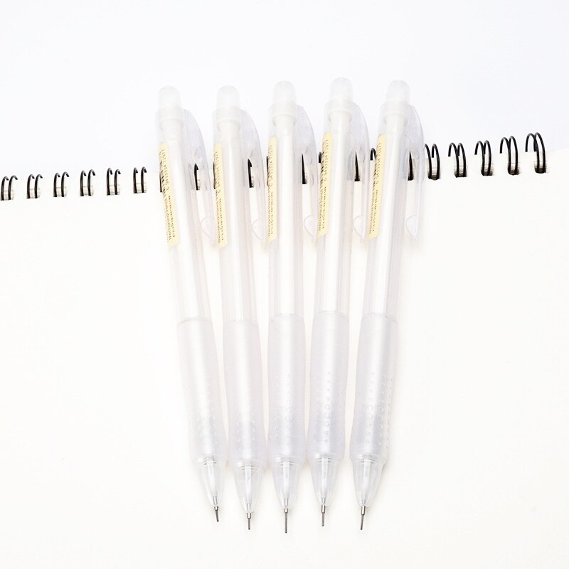 3Pcs Transparent Pencil 0.5/0.7mm Graphite Drafting Writting Automatic Mechanical Pencil School Office Supplies Stationery
