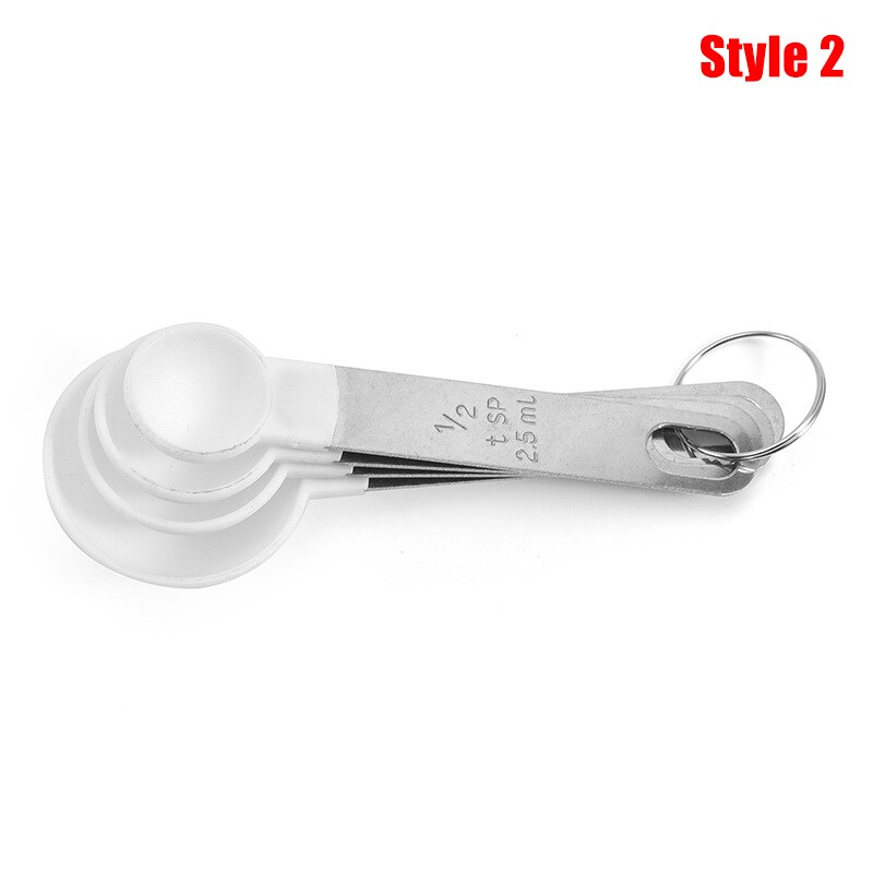 4 Uds cucharas medidoras cuchara de bolas de helado de acero inoxidable taza medidora cocina escamas vaso cocina Teaspoons cocina herramientas de medición de azúcar Set-30