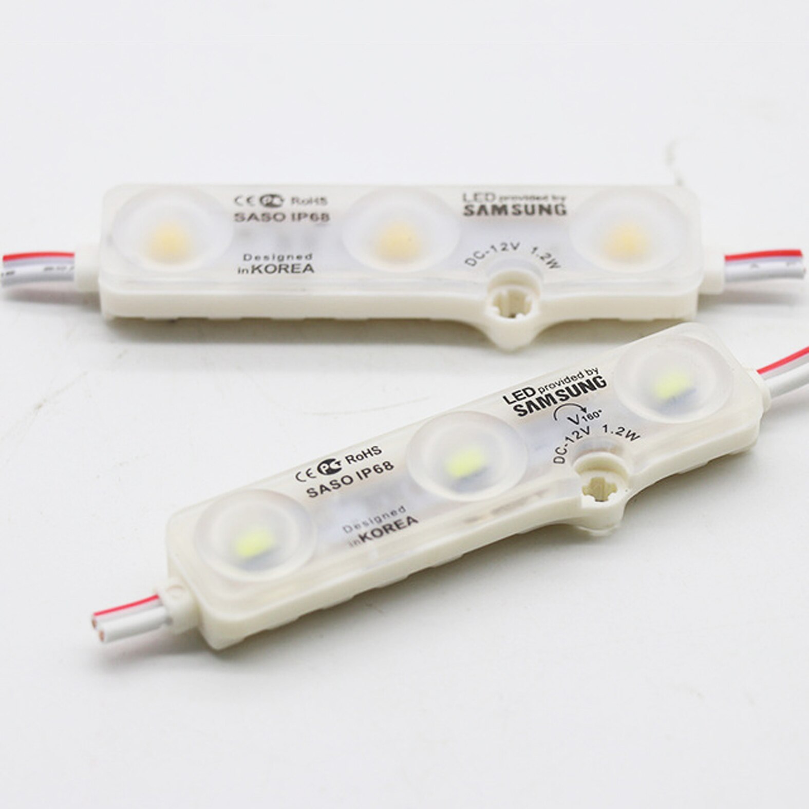 Samsung Chip SMD 5730 3 LED injection led module 12V with lens Waterproof IP68 1.2W white LED sign shop banner Channel Letters