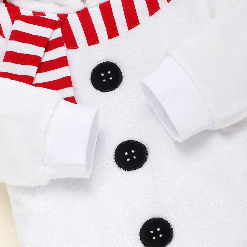 Citgeett Autunno Autunno Del bambino di Natale Della Ragazza del Ragazzo Vestiti di Inverno con Cappuccio in mucchio Pupazzo Di Neve Di Natale Vestito di Natale Abbigliamento