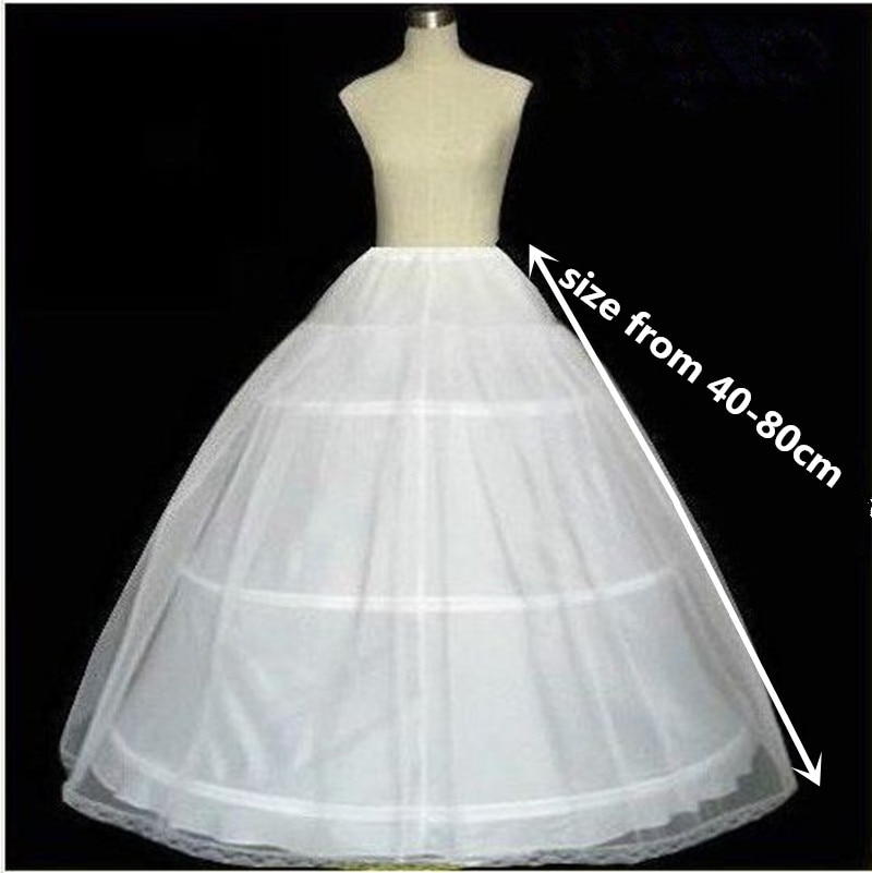 7 Maten Fit 2-18 Jaar Kid 'S Witte Petticoat Voor Meisje Crinoline Onderrok Wedding Prom Dress Bloem Puffy rok Jupon 3 Hoops
