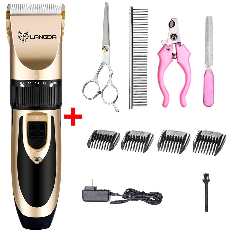 Tondeuse à poils de chat, tondeuse à poils de chien, tondeuse pour chien, machine de toilettage pour chats, tondeuse à poils d'animaux électrique, machine rechargeable et silencieuse