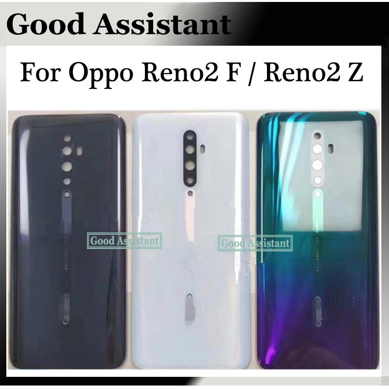 Voor Oppo Reno2 F CPH1989 / Reno2 Z Global CPH1945 PCKM80 Back Battery Cover Deur Behuizing Case Achter Glas Lens onderdelen Vervanging