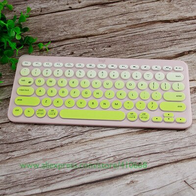Weiche Silikon Tastatur Abdeckung Schutz Film Für logitech K380 K 380 Bluetooth tastatur multi-gerät mechanische Haut Schutz: allmählich Grün