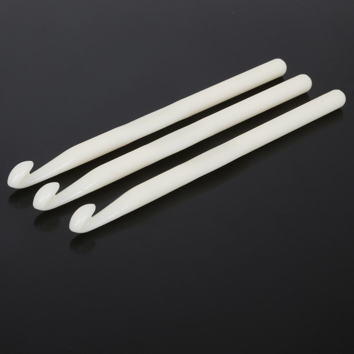 Gancho de ganchillo de plástico blanco para tejer, agujas de tejer, herramientas para suéter, accesorios para manualidades DIY, 3/4/5/6/7/8/9/10mm: 8mm 1pc