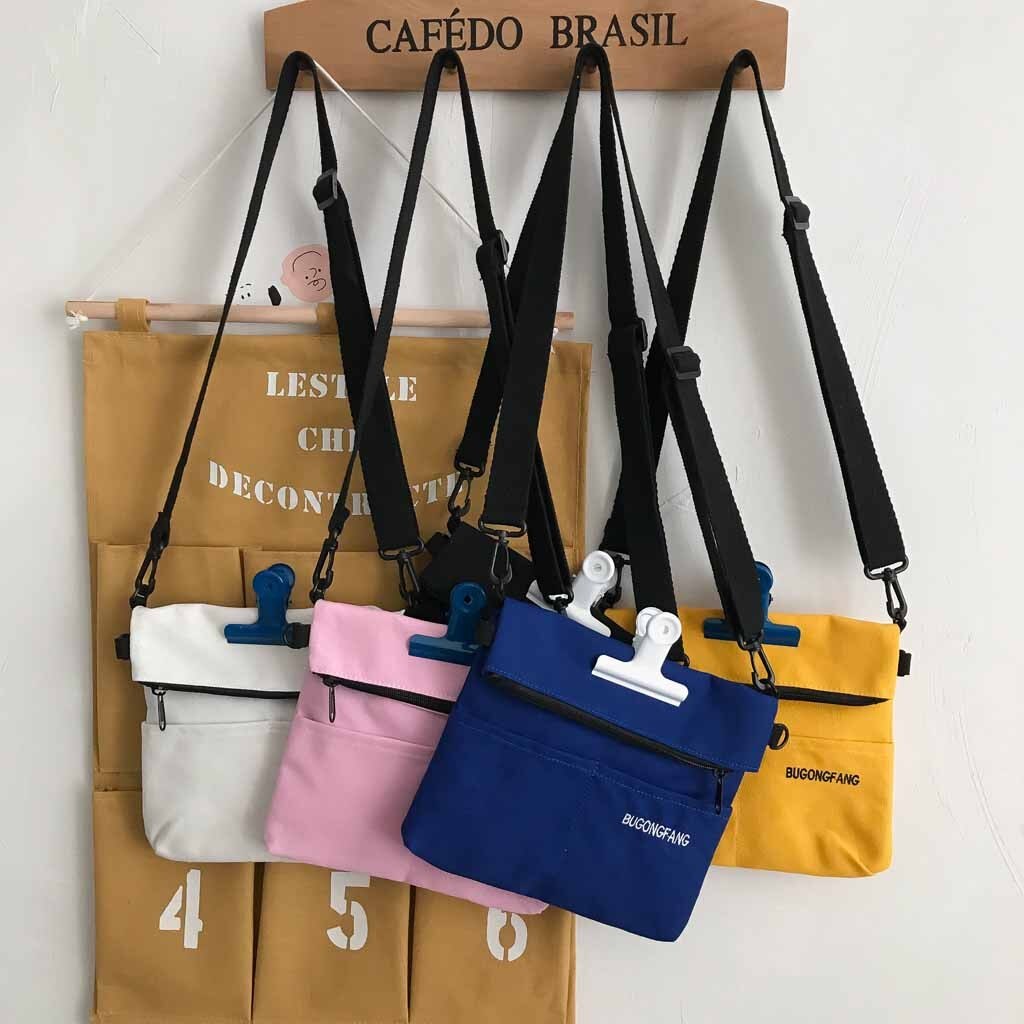 Vrouwen Tas Clip Canvas Tas Brief Mode Schouder Messenger Pakket Eenvoudige Telefoon Tas Bolsos Mujer De Marca Famosa