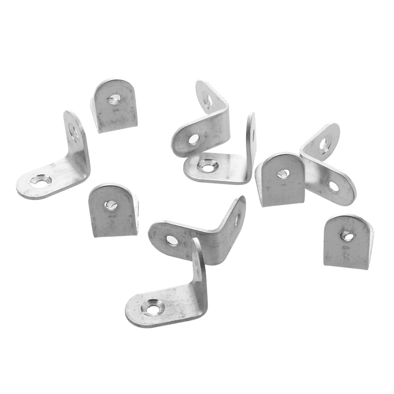 10 stück Edelstahl Runde Ecke winkel eisen verwöhnen Zwei Löcher 25x25x1,5mm: Ursprünglich Titel