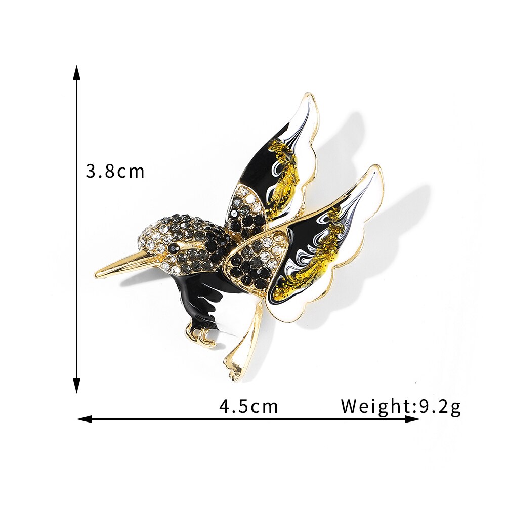 WYBU Humming Bird Women Brooch Pin Cute Canary Animal Broches Jewelry Bouquet For Friends