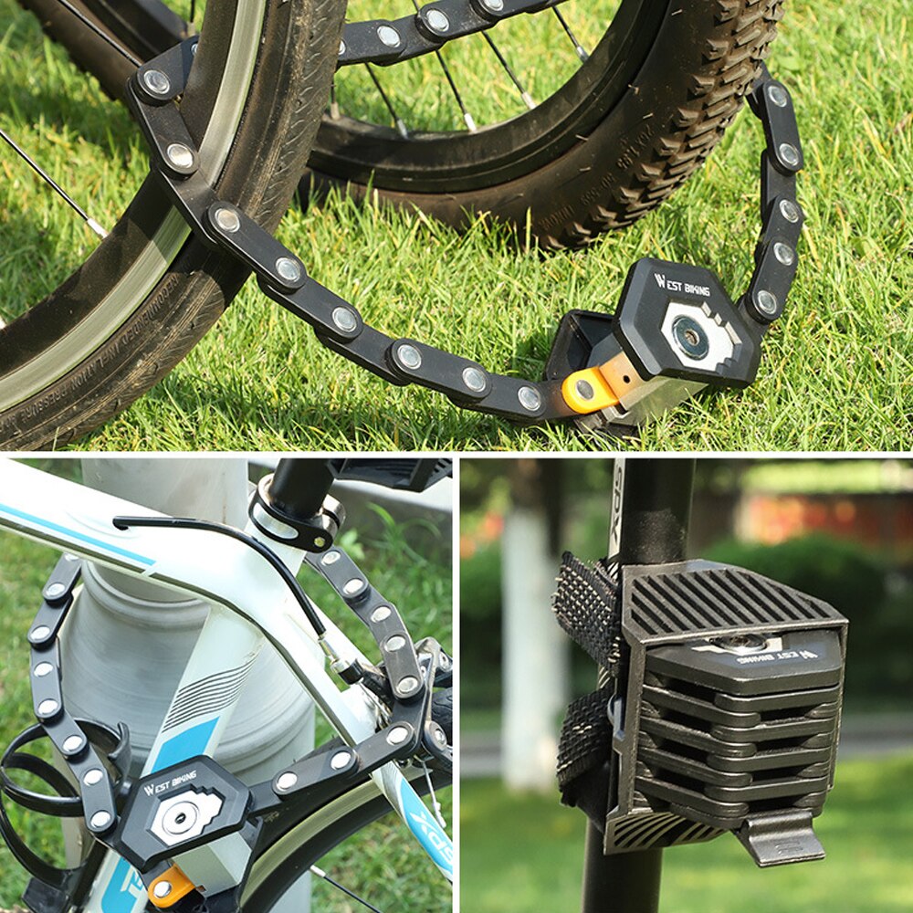 Vestcykling foldbar cykellås mtb vejcykel hamburg lås høj sikkerhed tyveriscooter elektrisk foldbar e-cykel kædelås