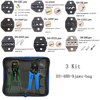 Crimping Tool Kit Multitool Engineering Ratchet Terminal Crimping Tool Crimping Tool+Screwdriver+Wire Stripper hand tools set