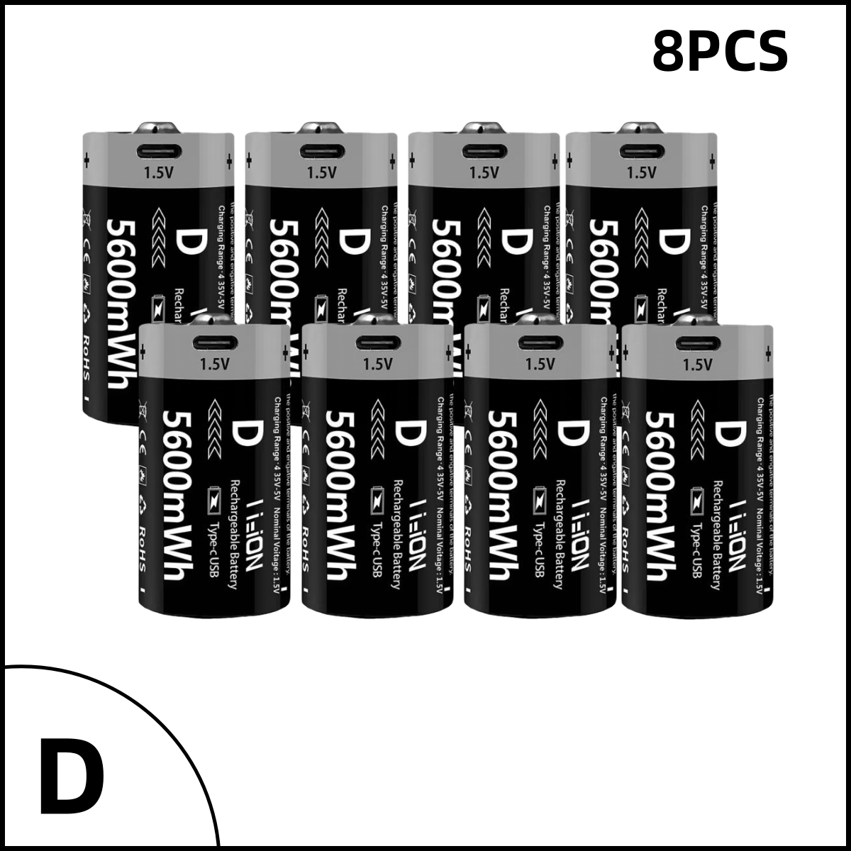 High capacity AAA and AA Rechargeable Batteries USB Lithium-ion 3400mWh 1.5V AA Rechargeable Batteries+1100mWh 1.5V AAA Battery: DEEP BLUE