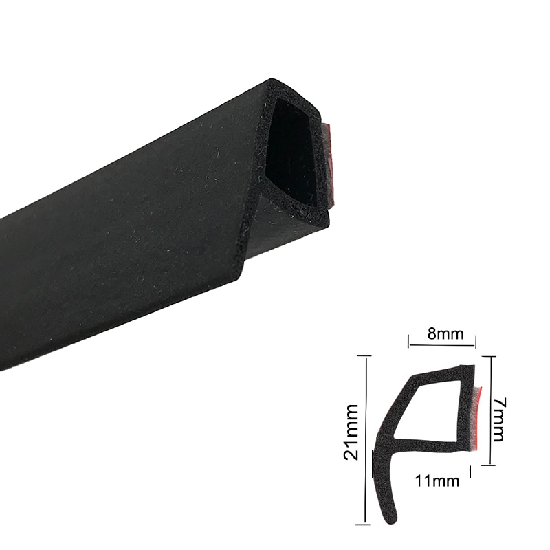 2meter Grote D-Vorm Auto Rubber Afdichting Voorruit Seal Strip stofdicht Anti-geluid Afdichting Strips