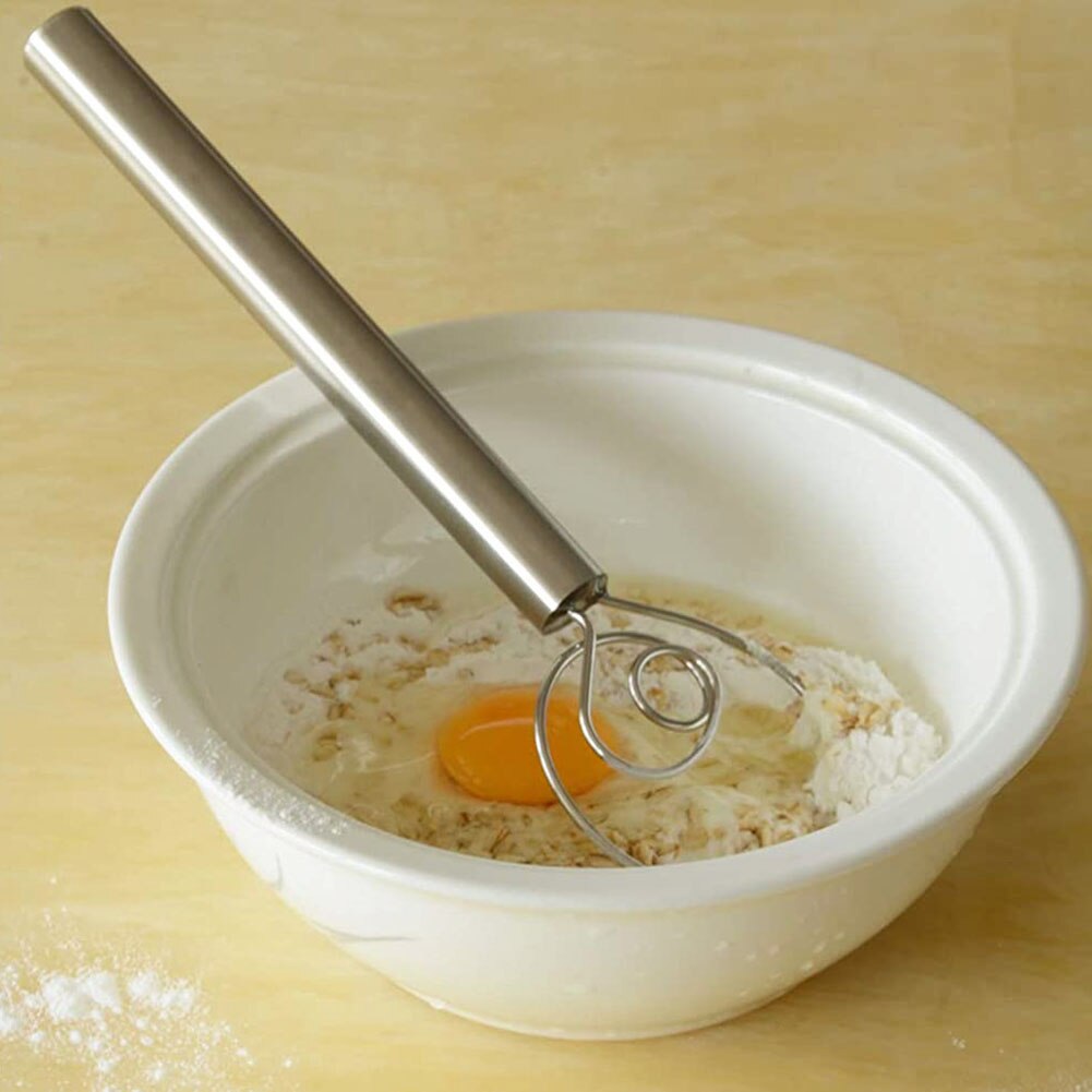 Batidor de huevos de acero inoxidable, 1 Uds., utensilio de cocina, batidor de masa, batidor Manual, batidora: Default Title