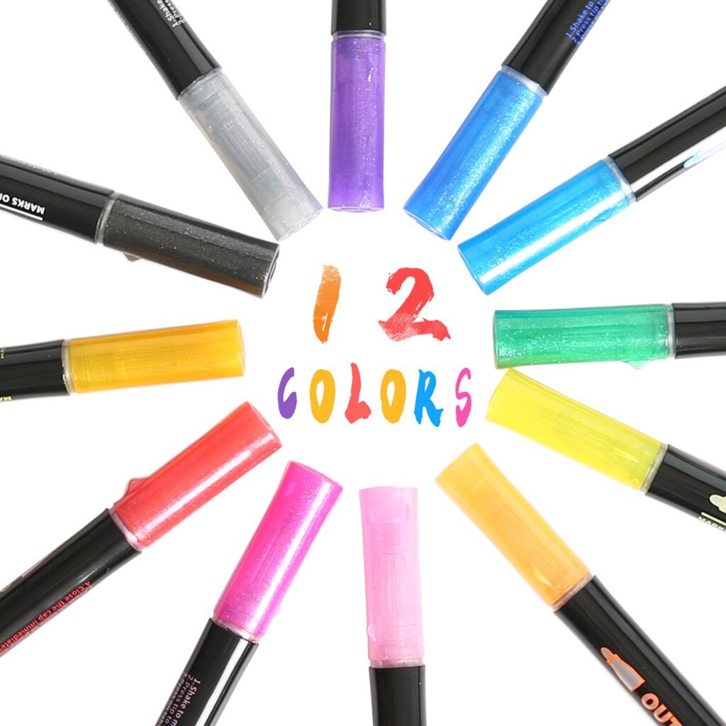 Metallic Markers Paint Pens-medium Tip Paint Pens Metal Art Permanent Marker Set For Card Making Painting Rocks Scrapbooking