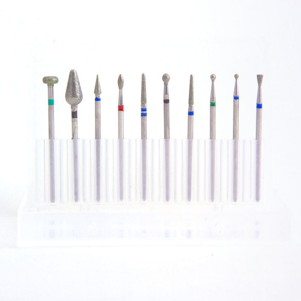 Fraise rotative électrique, jeu de 10 pièces pour lime à ongles, fraises pour polissage, céramique, outil de nettoyage: 3