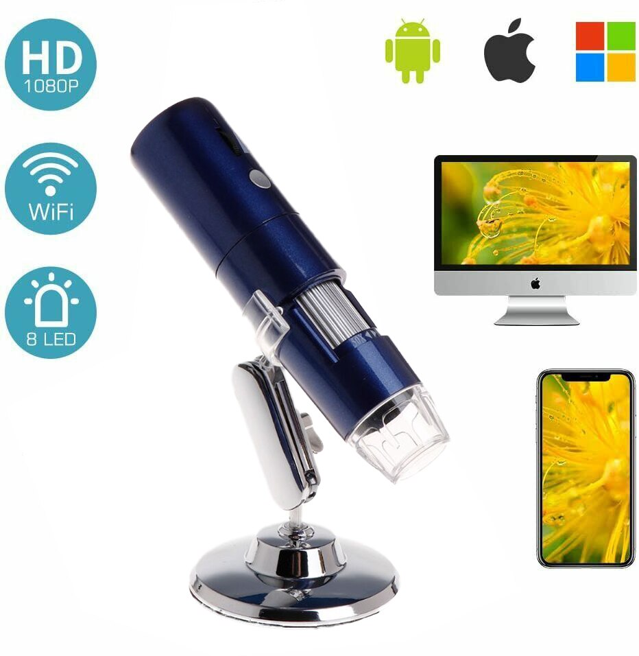 Wireless WiFi Digital 1080P WiFi Microscope 1000X ... – Vicedeal