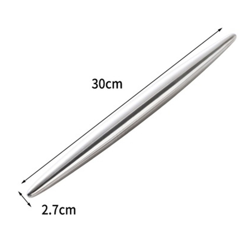 Rodillo de acero inoxidable, utensilios de cocina, rodillo de masa para hornear Pizza, fideos, galletas, Dumplings, herramientas antiadherentes para hornear 2024