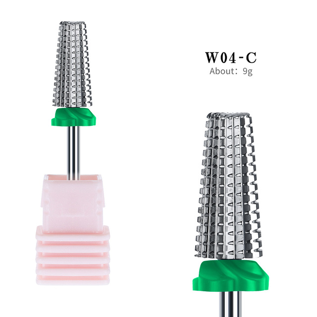Brocas para uñas 5 en 1, removedor de cutículas de acrílico, broca de acero de tungsteno, herramienta de manicura y pedicura para salón de casa: W04