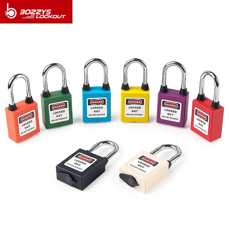 Bozzys Abs Lock Beveiliging Hangslot Techniek Lock Plastic Beugel Staal 38Mm Nylon Non Geleidende Veiligheid Hangslot Lock Out Tagout