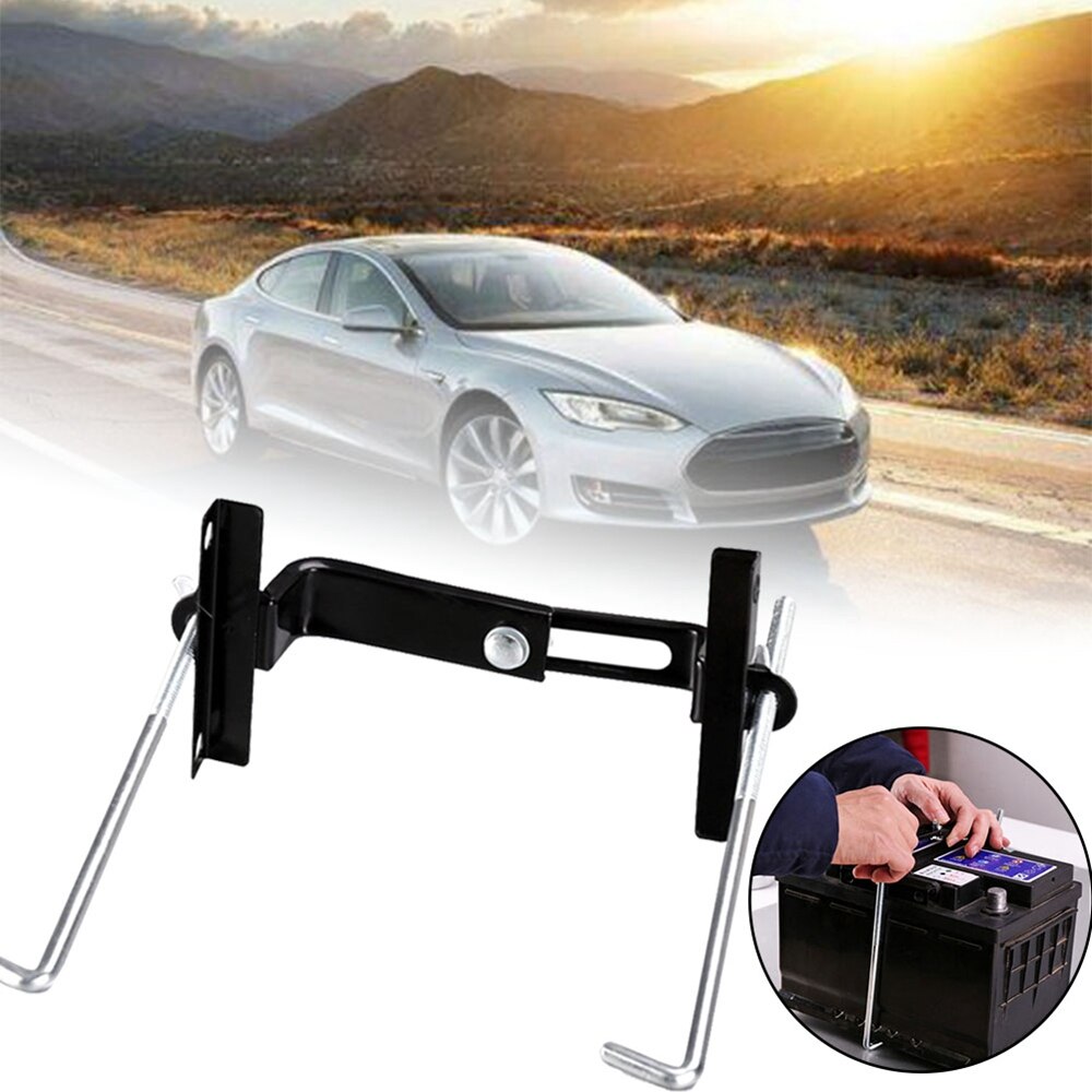Adjustable Battery Holder Universal Metal Car Storage Battery Holder Stabilizer Mount Storage Rack Fixed Bracket Stand