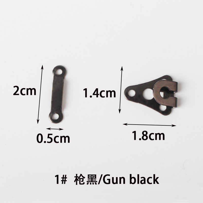 10 stks/partij 18mm Goede goud & zilver $ zwart haak en oog voor craft kraag haak Metalen knoppen naaien accessoire Q24