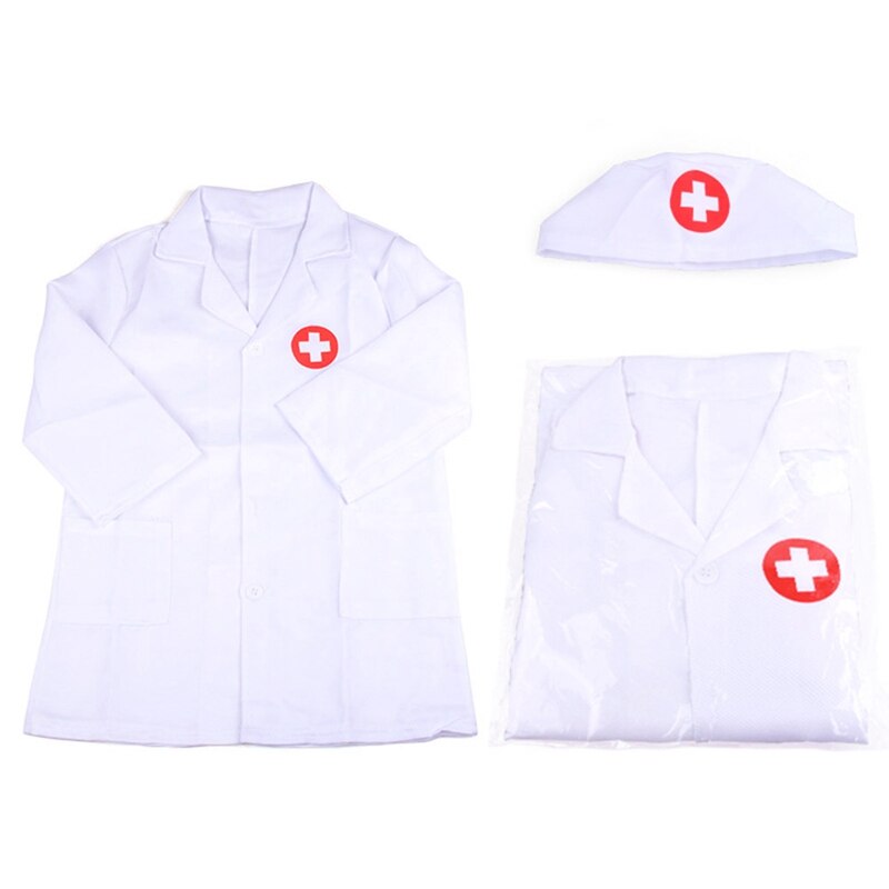 Children Doctor Role Play Costume Dress-Up Set Doctor Lab Coat Kit