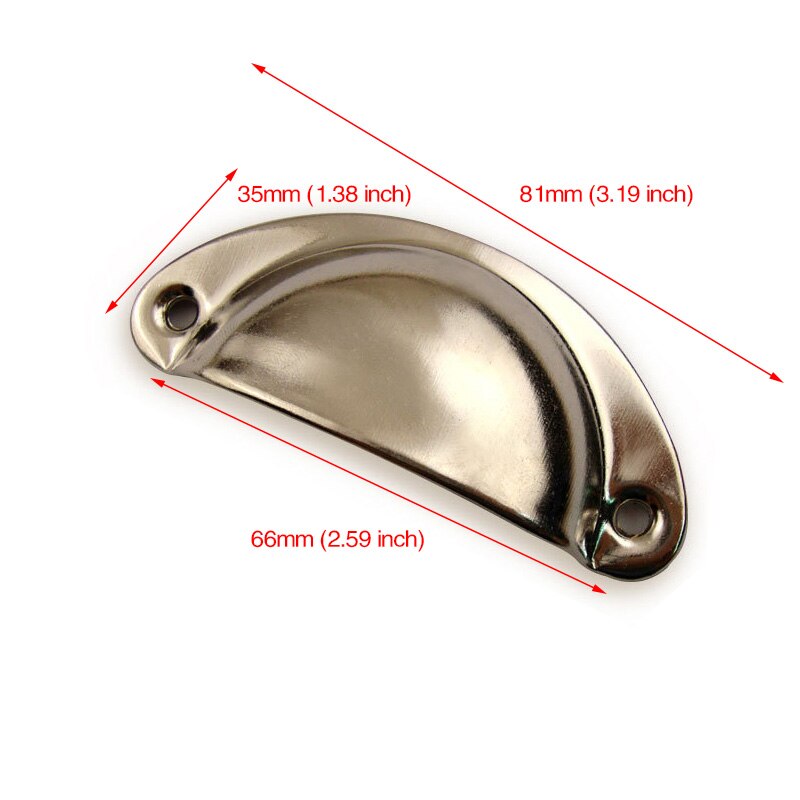 NAIERDI-tiradores antiguos para puertas de cajones, pomos Retro Para armarios, marco de latón, herrajes para muebles, 2 uds.: Silver