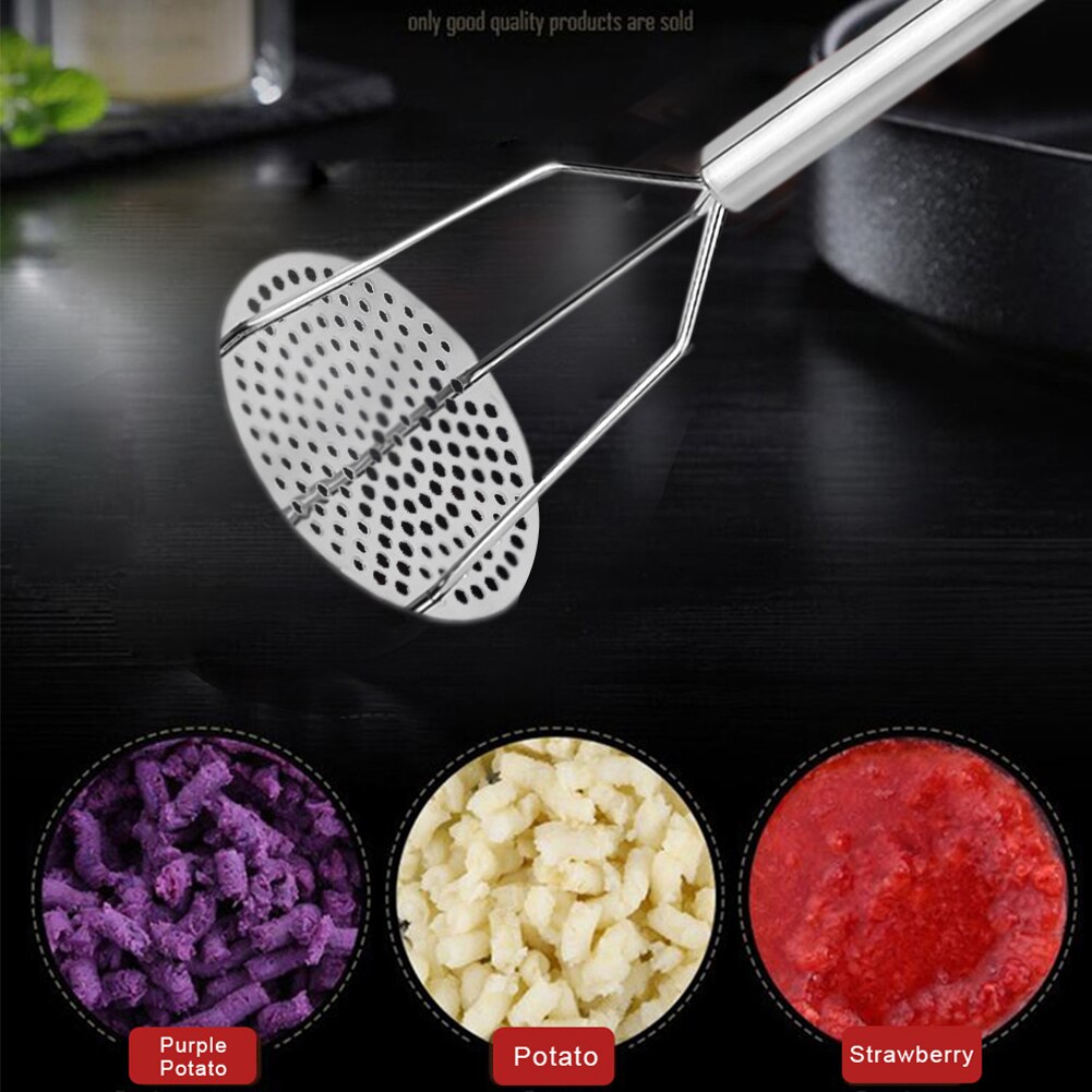 Stainless Steel Potato Masher with Handle for Mashed Potato Creamy Mashed Potato Vegetable and Fruit Kitchen Tools Gadgets