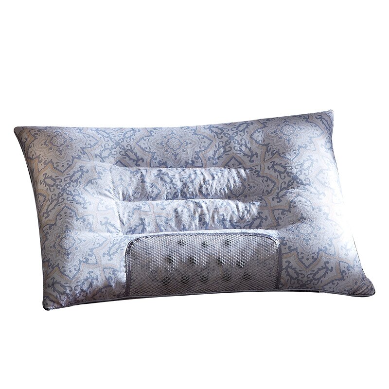 Orthopedic pillow Cassia Seed Filling Printed Magnetic Therapy Neck Pillow for Cervical Health Care Sleep Bed Pillows 1Pc