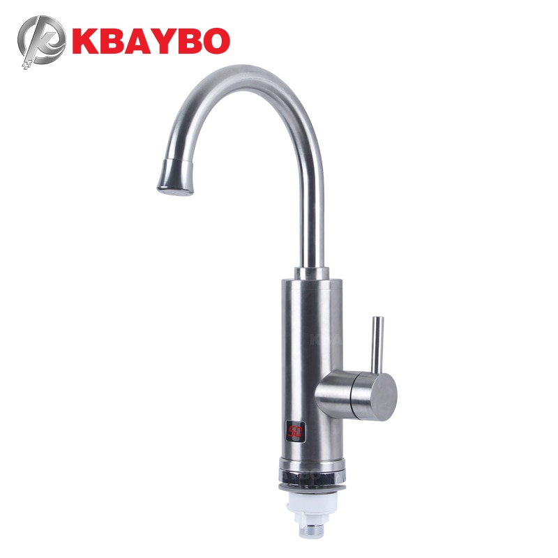 KBAYBO 3000W Electric Water Heater Instant Tankless Water Heater and cold water tap under let Kitchen sink Water Heating