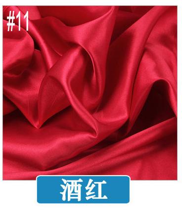 Tecido – tissu en Satin Polyester chinois, longueur 1 mètre largeur 1.45 mètre, bon marché pour mariage bricolage, bleu rose rouge or violet: 11 red wine