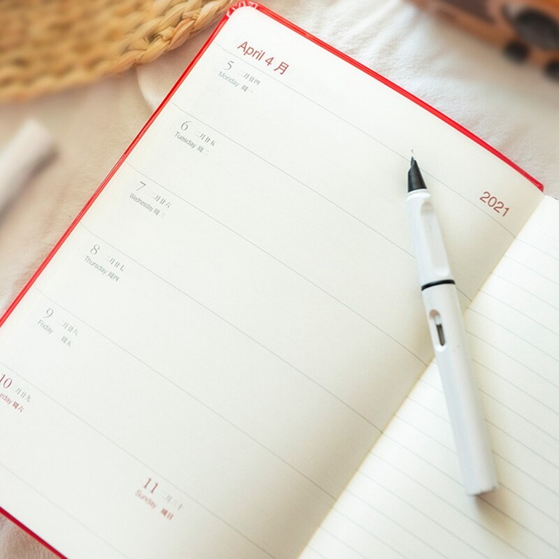 Year A5 Agendas Journals PU Notebook Planner Organizer Diary Schedule Book Journal Diary Planner A5 Notebook