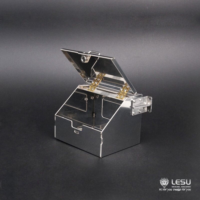Caja de herramientas de Metal LESU para TAMIYA 1/14 RC MAN, camión Tractor, volquete, modelo a escala