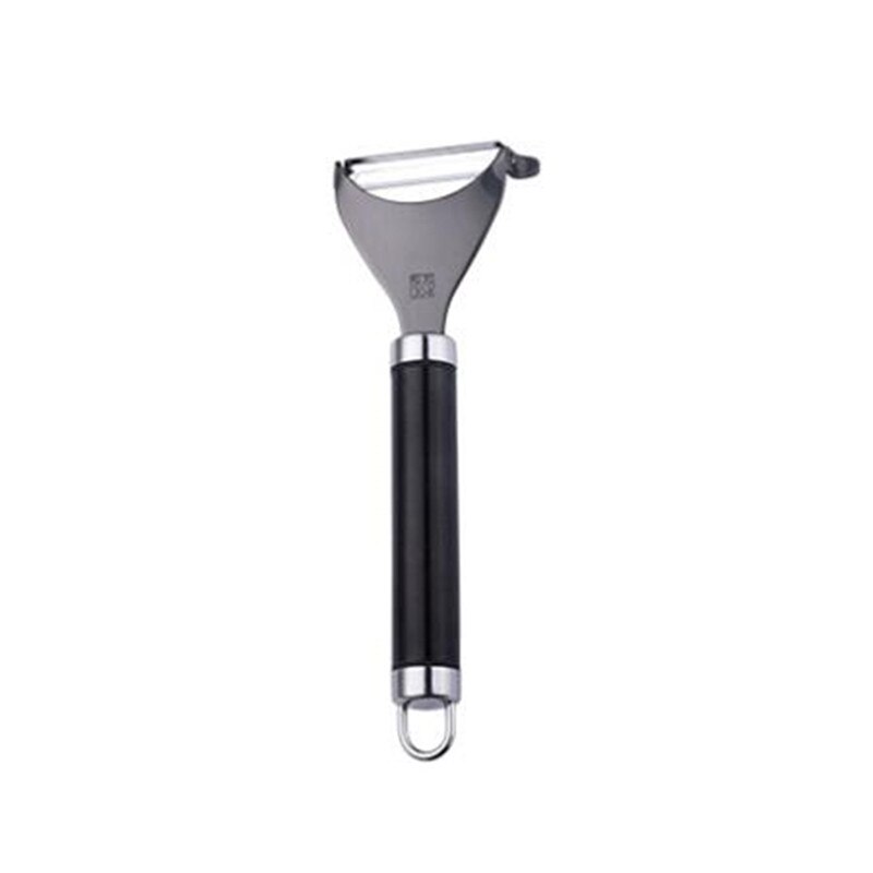 De acero inoxidable pelador de patatas zanahoria pepino cuchillo de pelar fruta raspador de peladora cepilladora de pelar de la herramienta: Y type black