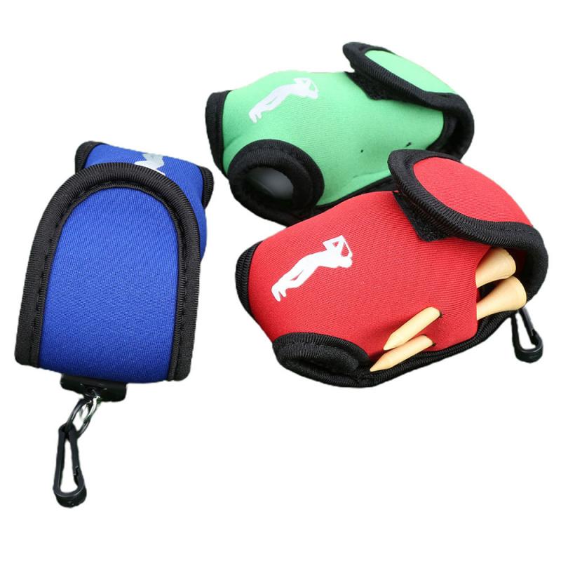 Portable Neoprene Mini Golf Ball Bag Golf Tees Holder Storage Case Carry Pouch Pack With Waist Belt Clip For Training