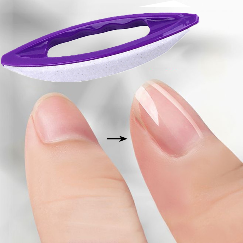 1pc bærbare fåreskinds neglevoksblok buffer neglekunst pleje polish manicure tips filer pedicure cuticle remover værktøjer
