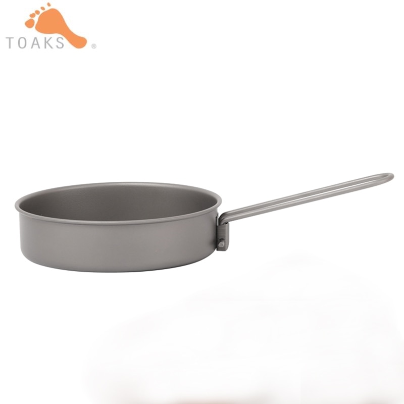 2 i 1 toaks titan gryte panne sett med sammenleggbare håndtak kokegryte steking kokekar 1100ml ultra sunn nettpose ckw -1100