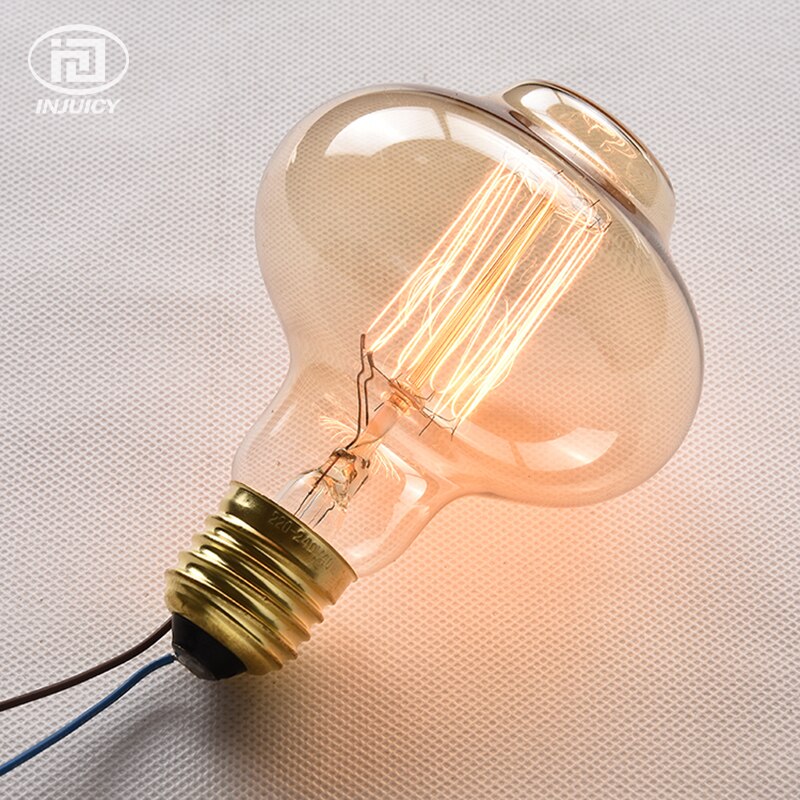Vintage edison tungsten glödlampa  e27 skruv glödlampa 40w watt diamant dekorativ retro industriell belysning ljuskälla