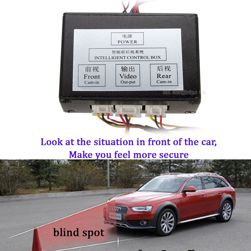 Intelligent Control Two Channel Car Camera Video Switch Connect Car Front And Rear Camera Control Box System